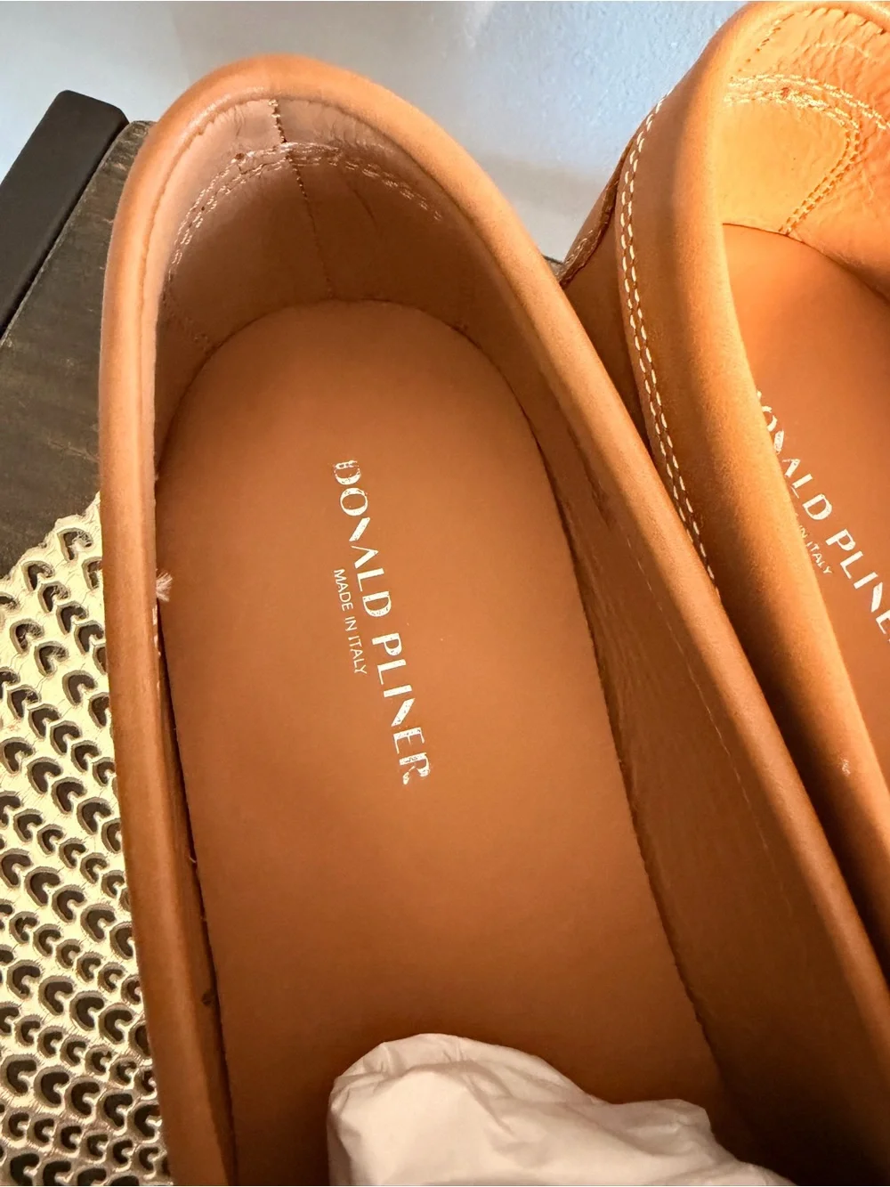 Donald Pliner Men's Tan Leather DACIO Loafer Size 15